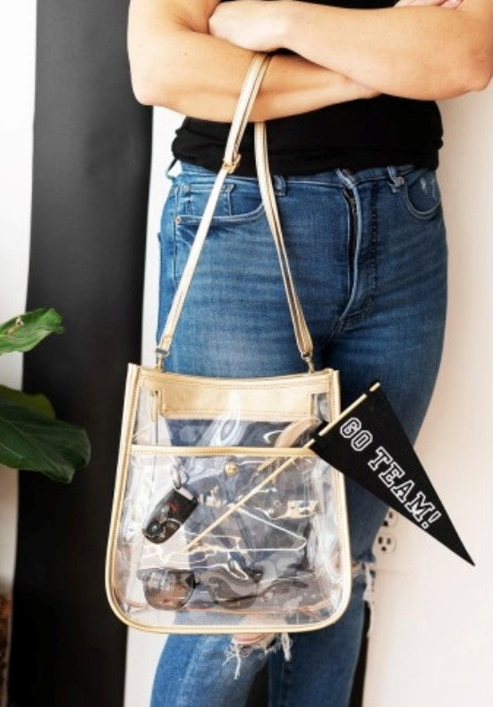 Gold Clear Heather Purse